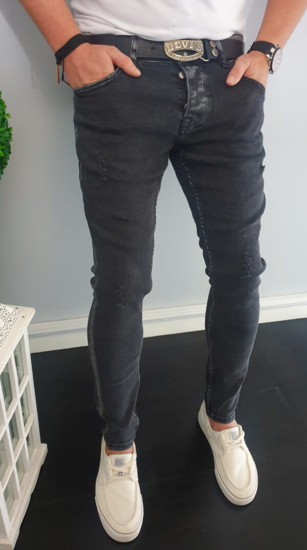 Czarne jeansy męskie skinny bez dziur