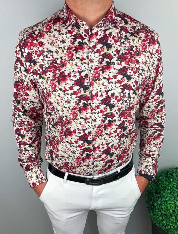 Koszula męska ze wzorem w kwiatki
